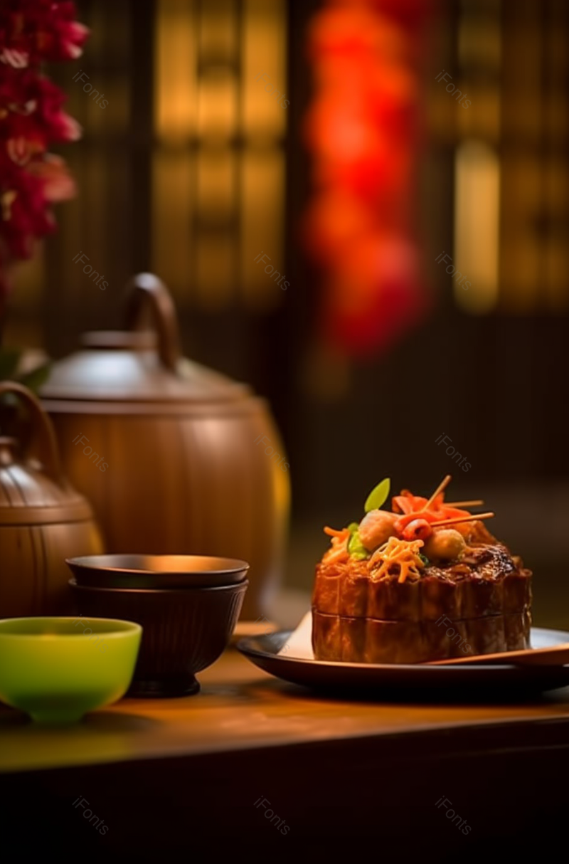 重阳节大闸蟹、扇子、灯笼和黄酒酒壶静物,高清,摄影图,摄影图片,图片大全,摄影图免费下载
